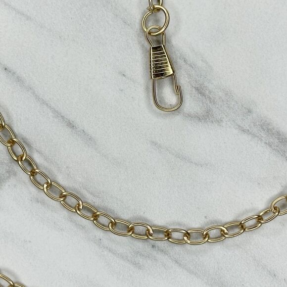 Skinny Dainty Gold Tone Chain Link Purse Handbag Bag Replacement Strap - Picture 11 of 14